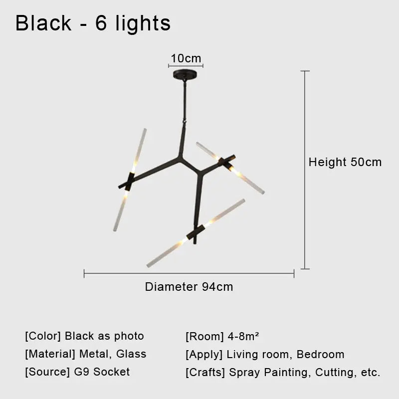 Afralia™ Glass LED Chandelier Ceiling Light for Modern Nordic Design Home Decor