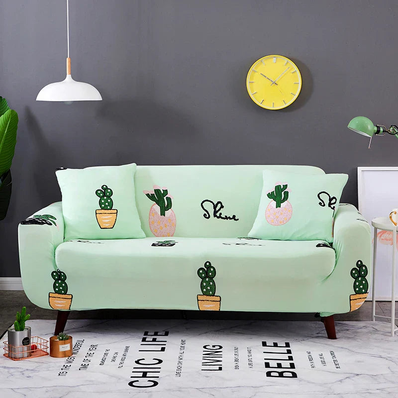 Afralia™ Stretch Sofa Cover Slipcover for 3 Seater Couch - Print Protector