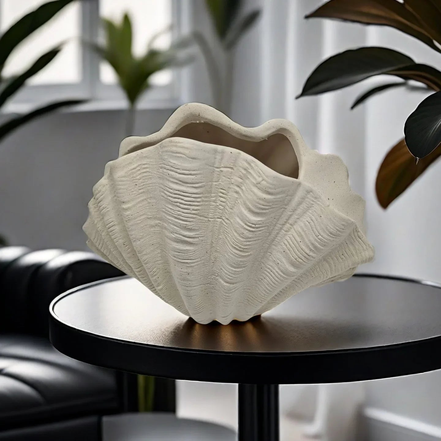 Afralia™ Shell-Shaped Ceramic Vase for Hydroponic Flower Arrangement