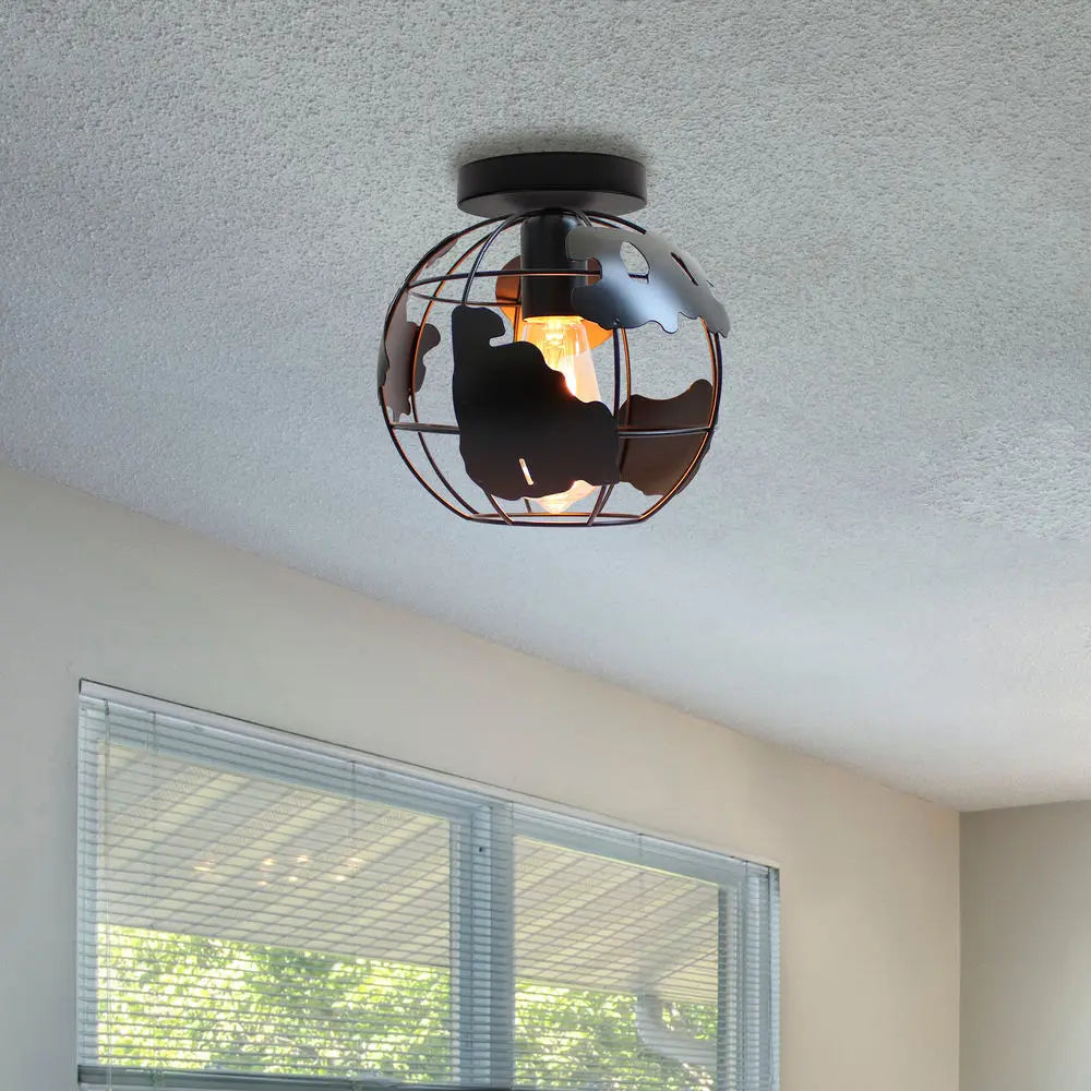 Afralia™ Vintage Industrial Ceiling Lamp Shade for Living Room Kitchen Home Decor