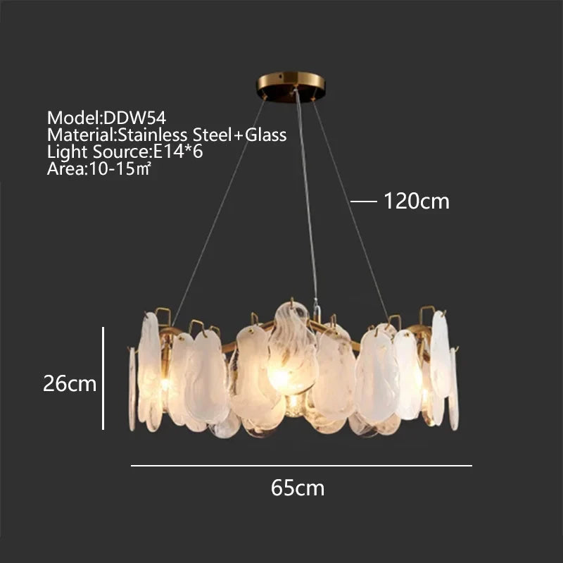 Afralia™ Smoke Glass Artistic LED Pendant Light for Elegant Living Room Decor