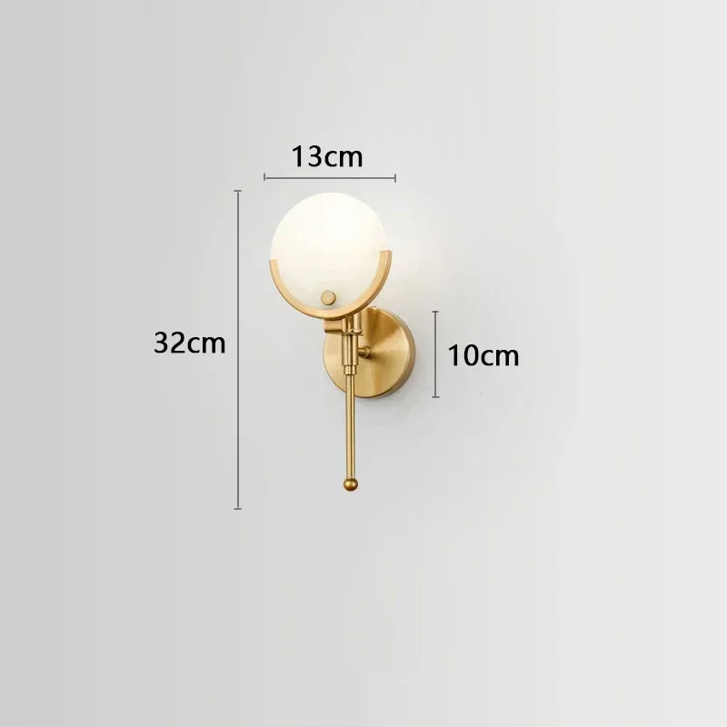 Afralia Marble & Copper Wall Lamp for TV Background, Restaurants, Bedroom - Luxury Decor