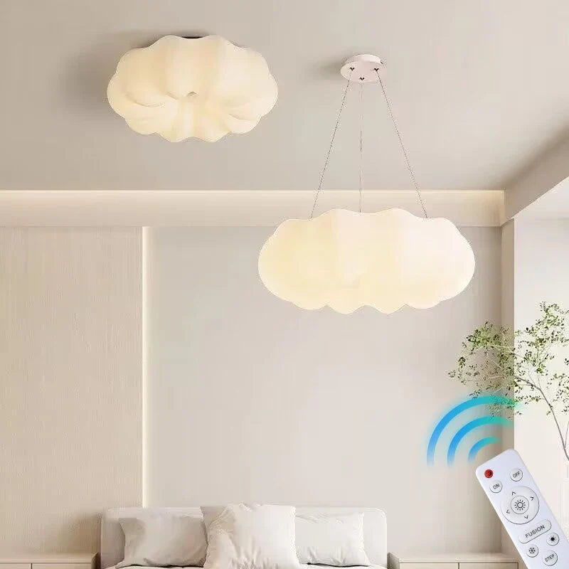 Afralia™ Nordic Cloud LED Chandelier with Remote Control for Dining & Bedroom