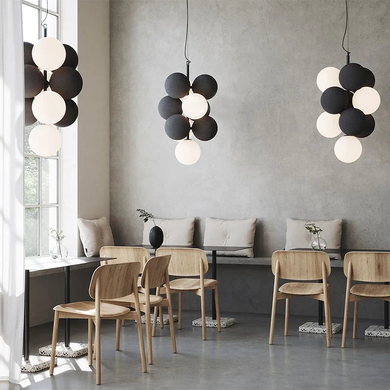 Afralia™ Flannelette Ball Chandelier: Modern Nordic Design for Stylish Interiors