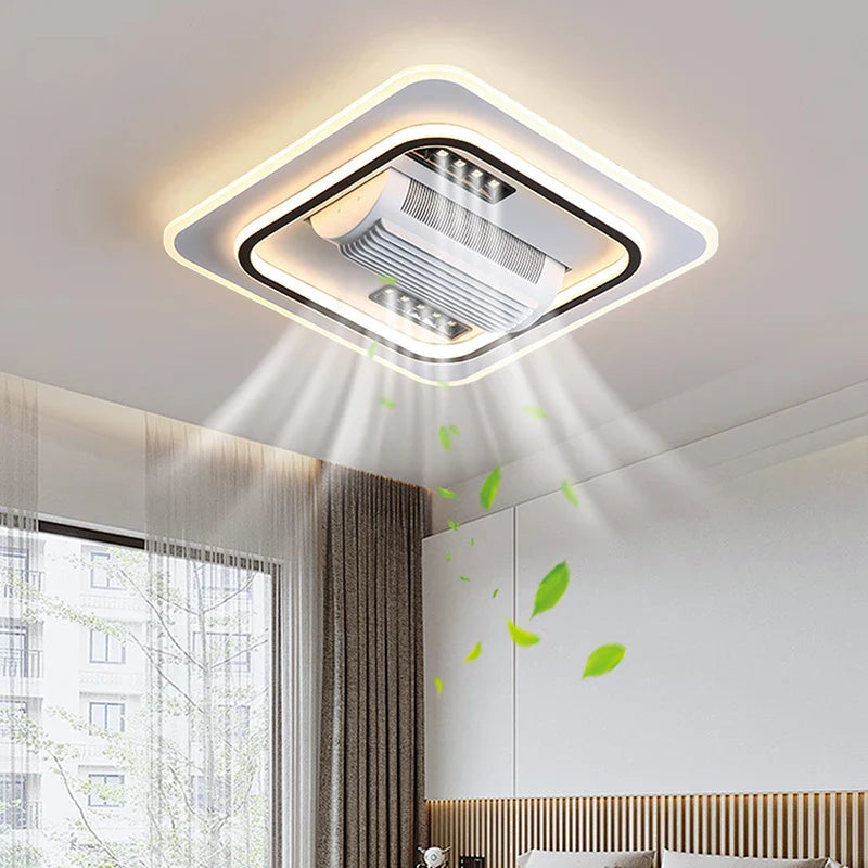 Afralia™ Bladeless LED Ceiling Fan Light: Modern Invisible Fan Lamp for Bedroom & Living Room