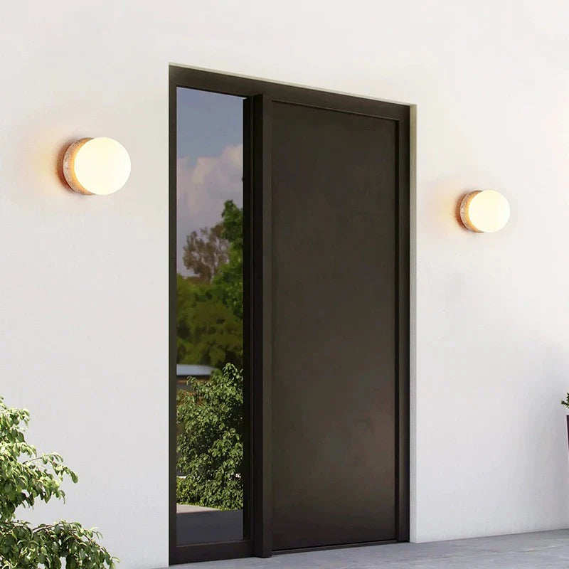 Afralia™ Stone Outdoor Wall Lamp LED IP65 Garden Light Fixture