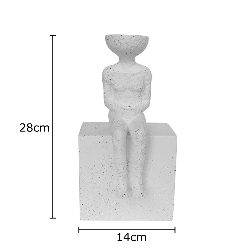 Afralia™ Modern Ceramic Figures Sculpture for Desk Decoration and Room Aesthetic