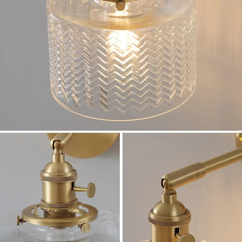 Afralia™ Green Glass LED Wall Lamps - Modern Home Decor Applique Murale