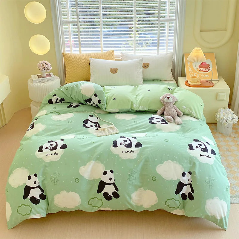 Afralia™ Nordic Plaid Cotton Duvet Cover for All Seasons - Single/Double Bed