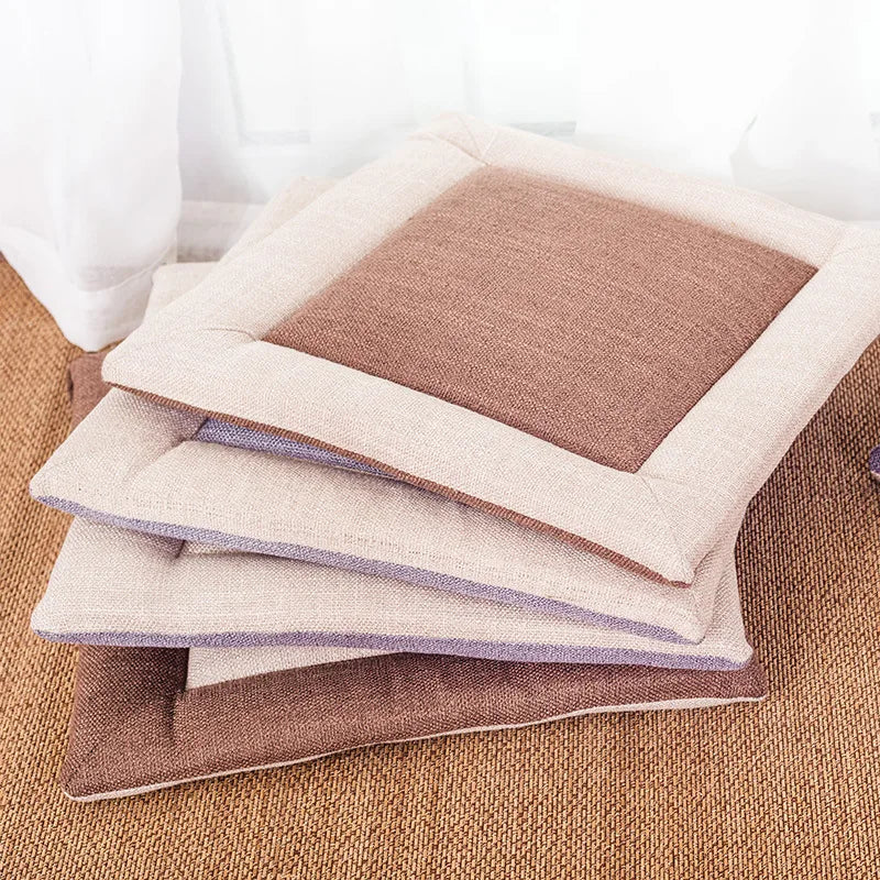 Afralia™ Linen Seat Cushion: Comfortable Non-slip Chair Pad with Strap