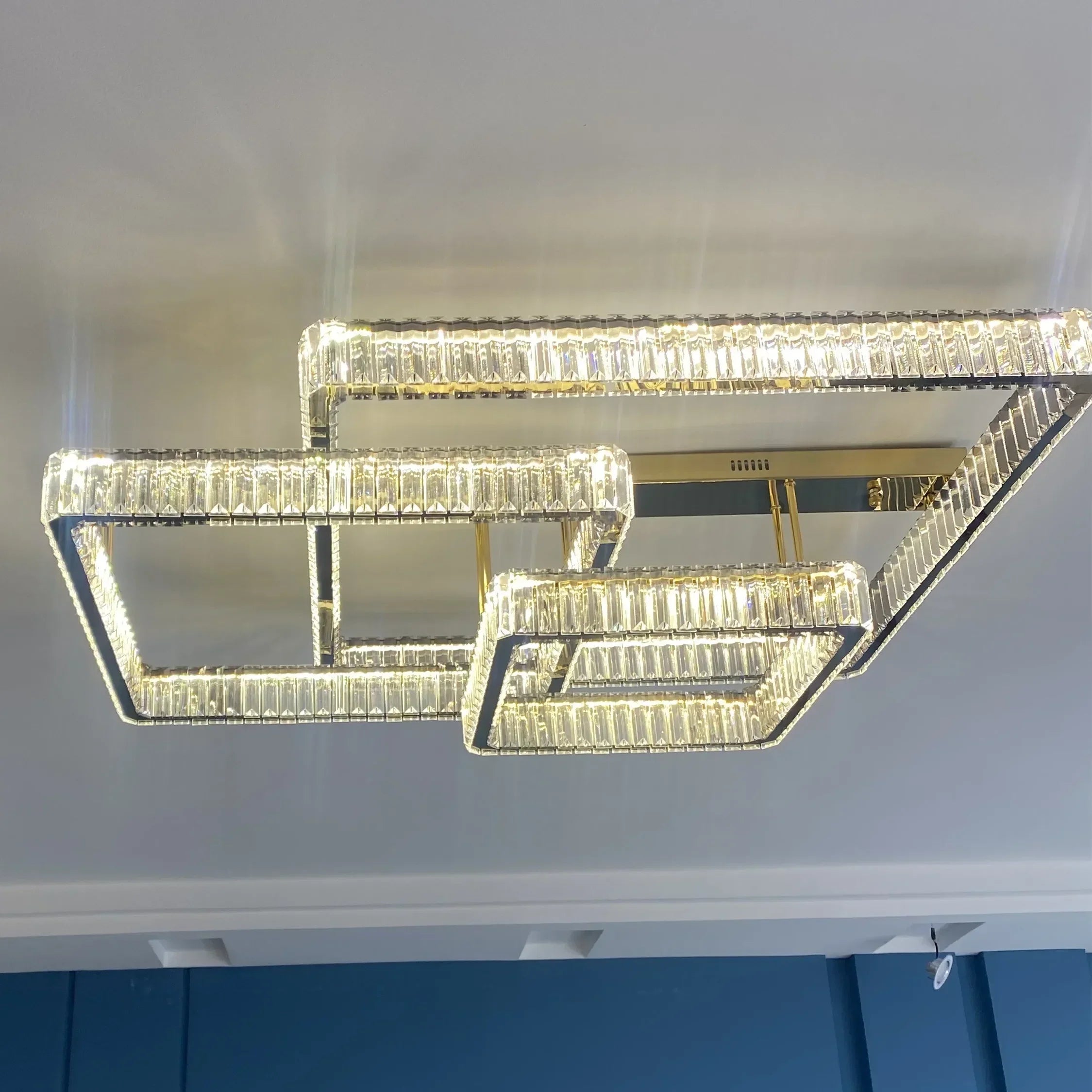 Afralia™ Crystal Dimmable Ceiling Light - Luxury Living Room Bedroom Lamp