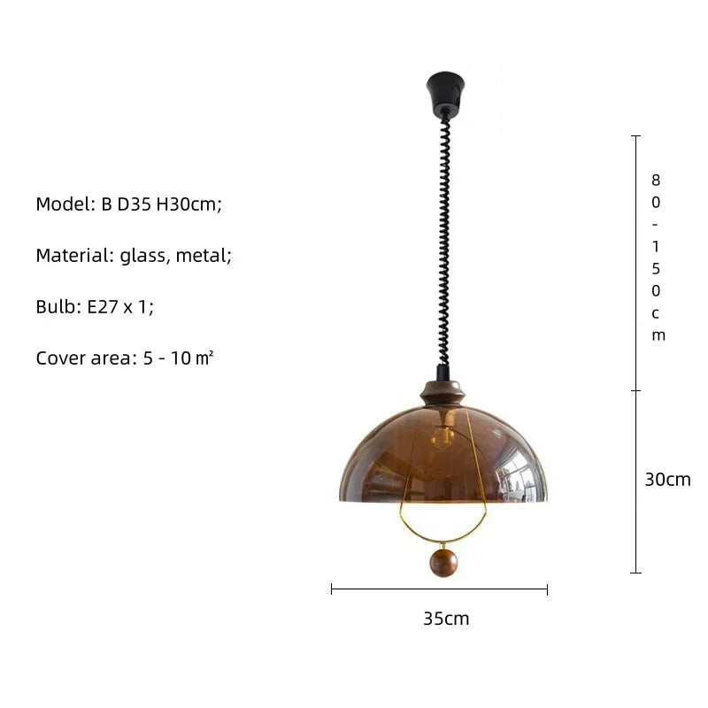 Afralia™ Amber Shades Retro Dining Room Pendant Chandelieriola™