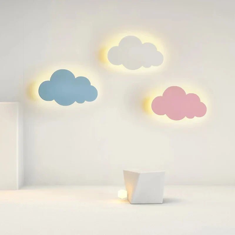 Afralia™ Cloud LED Wall Lamp for Kids Room - Colorful Cartoon Lighting