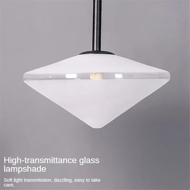 Afralia™ LED Glass Art Wall Lamp with Long Rocker Arm for Living Room and Studio