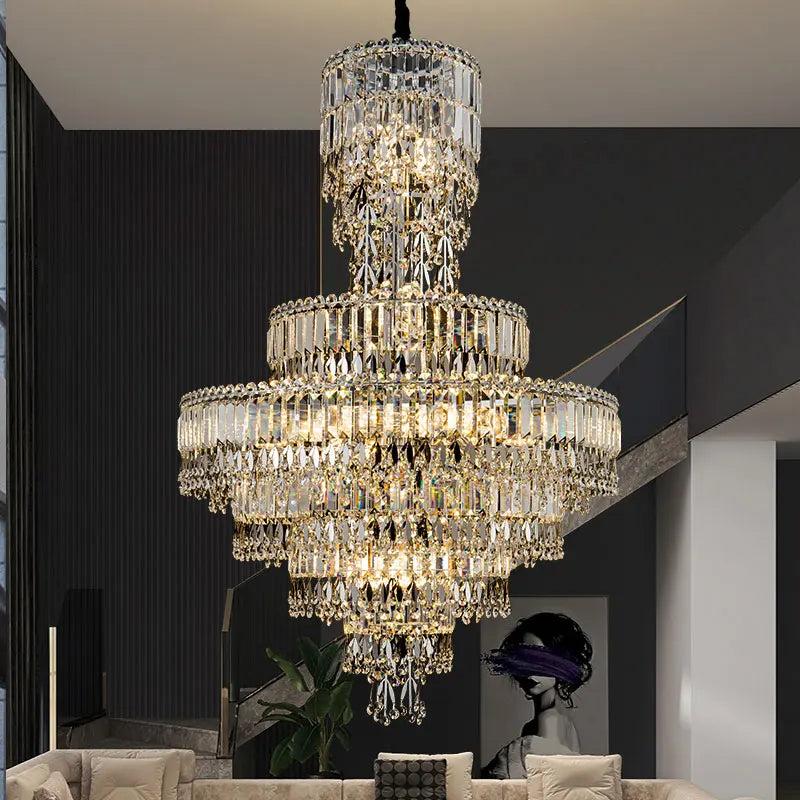 Afralia™ Crystal Chandelier: Luxury Modern Staircase & Living Room, Hotel & Villa Lighting