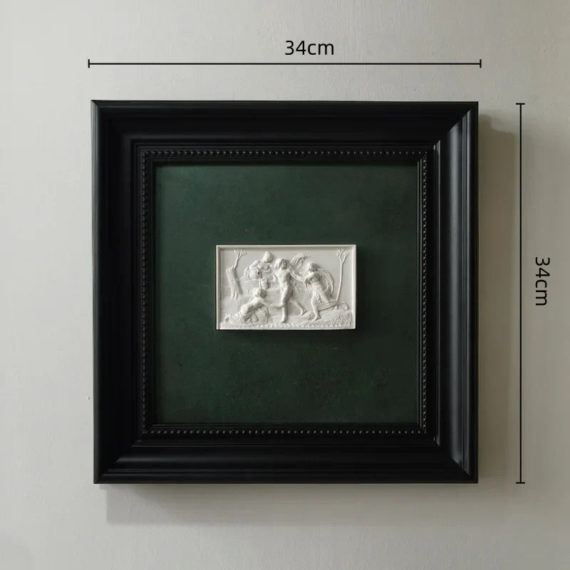 Afralia™ Abstract Figure Relief Sculpture Decorative Painting Wall Decoration