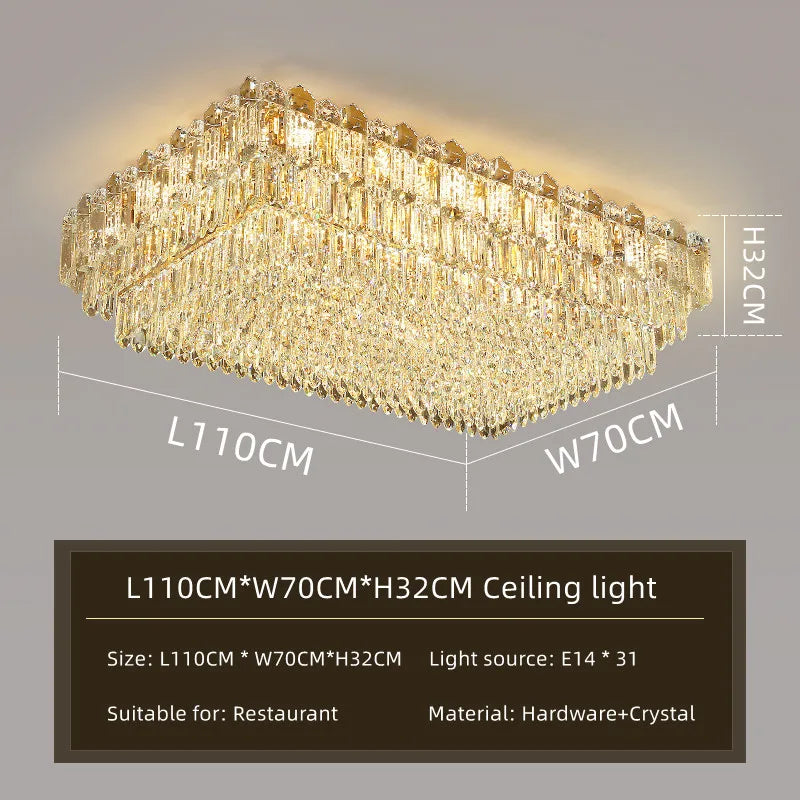 Afralia™ Luxury Crystal Chandelier Modern Ceiling Light for Bedroom Living Room Hall Hotel