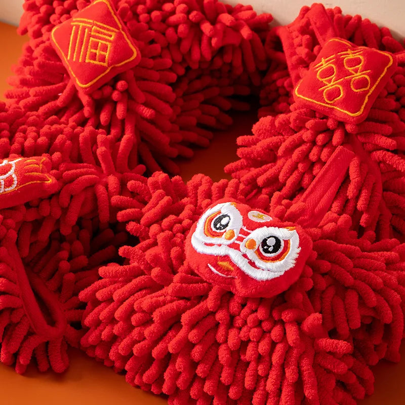 Afralia™ Chenille Cartoon Hand Towel: Soft, Absorbent, Quick-Dry, Home Bathroom Embroidery Towel