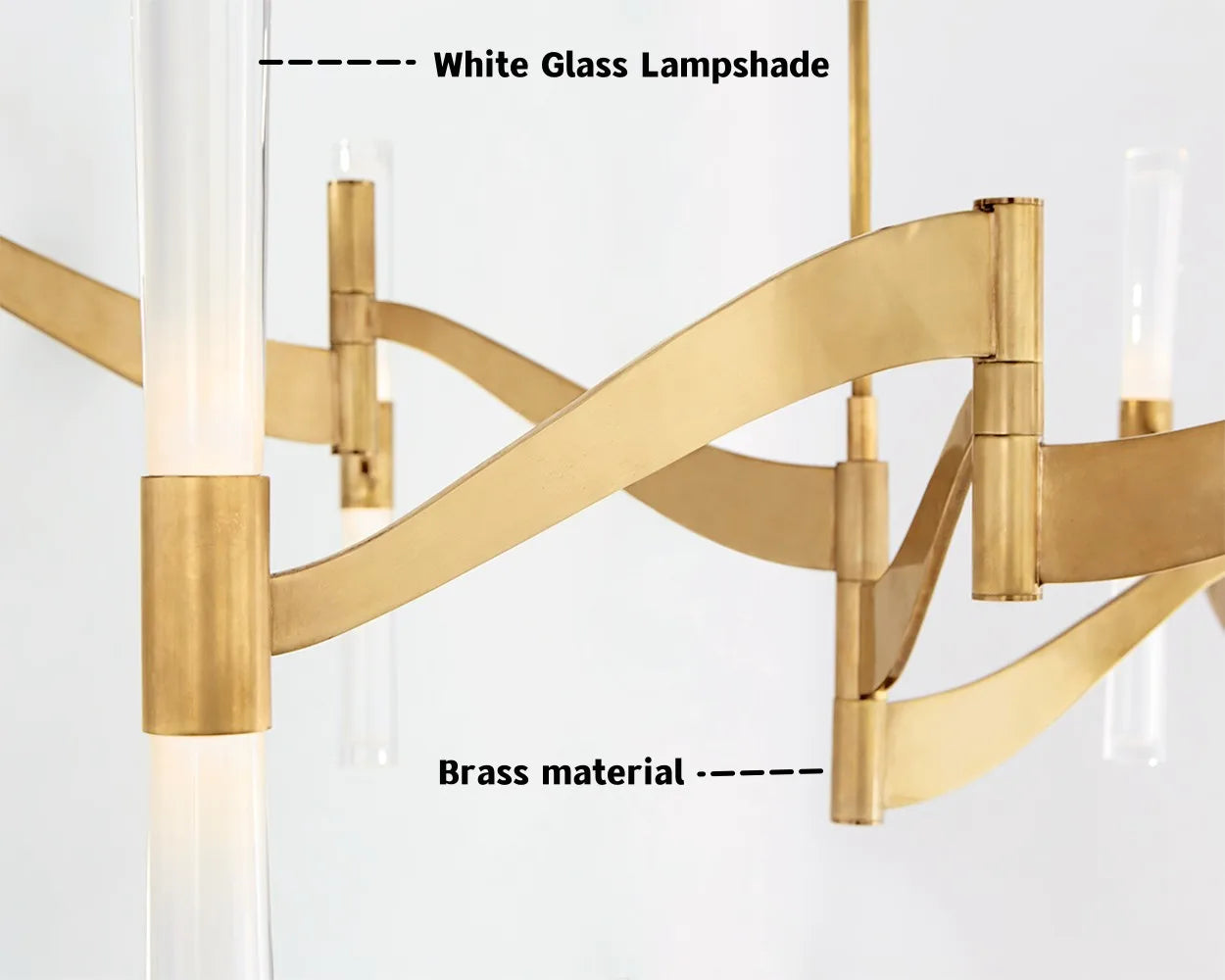 Afralia™ LED Brass Glass Chandelier | Modern Luxury Dining Room Ceiling Light