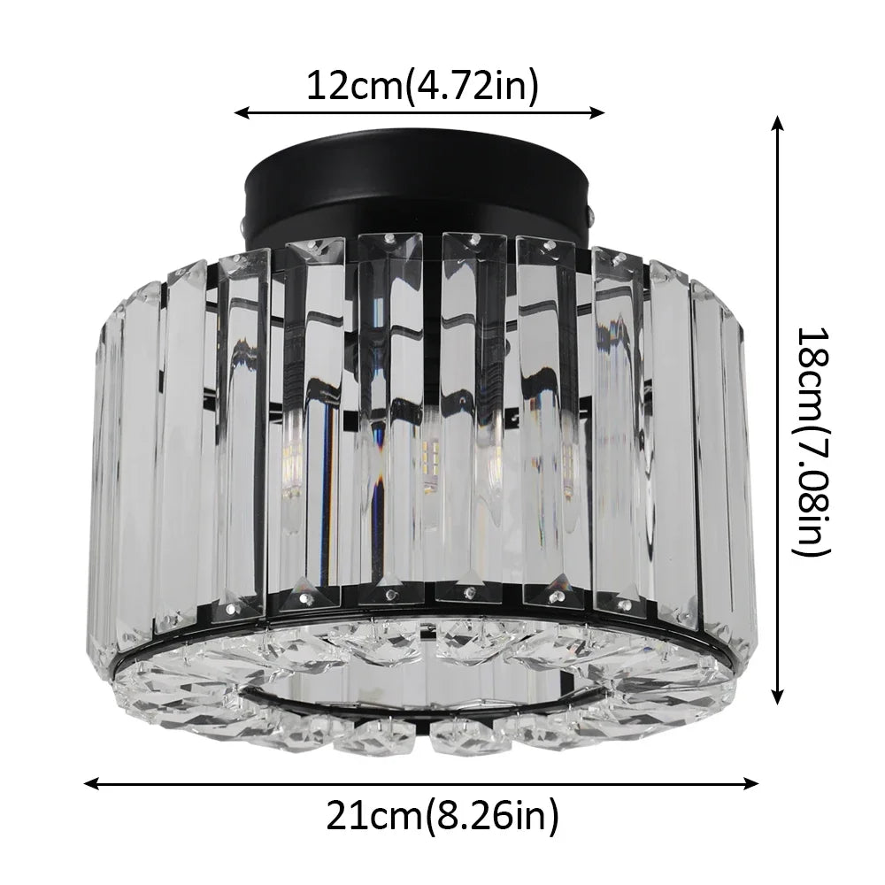 Afralia™ Glass LED Chandelier Ceiling Light Modern Living Dining Room Fixture