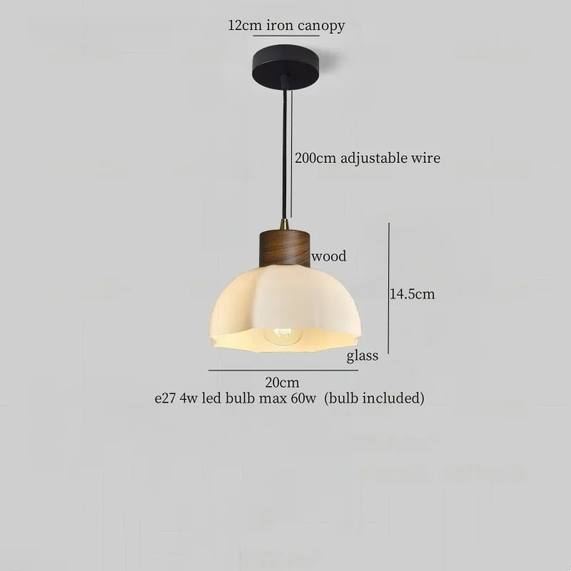 Afralia™ White Glass LED Pendant Lights for Modern Minimalist Decoration