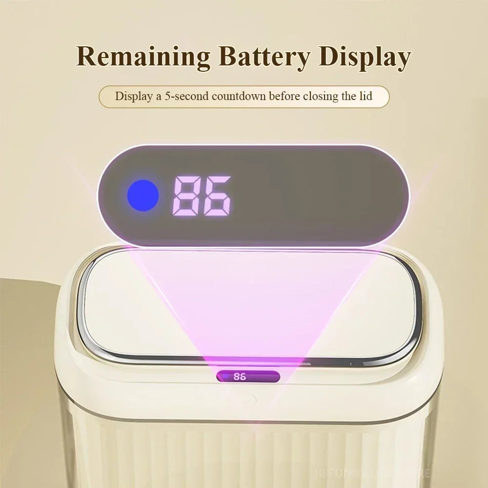 Afralia™ Smart Sensor Trash Can with Lid for Bathroom and Kitchen