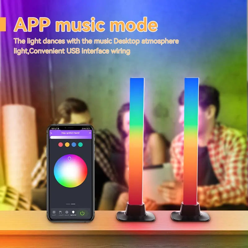 Afralia™ RGB Bar Lights: Music Control, Colorful Mood, Game Desktop Lighting