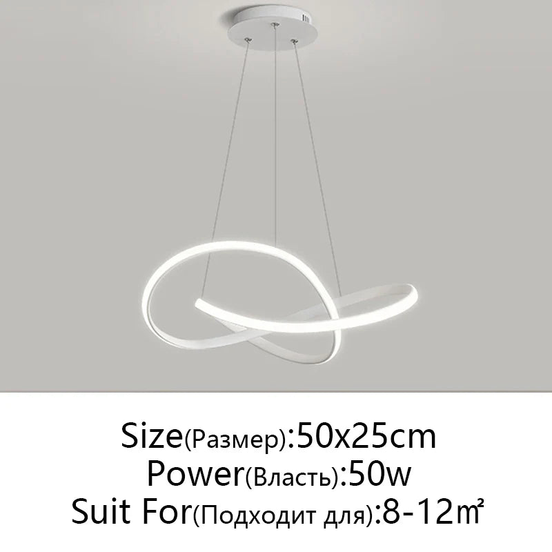 Afralia™ LED Chandelier Light: Modern Aluminum Acrylic Pendant for Dining Room & Restaurant