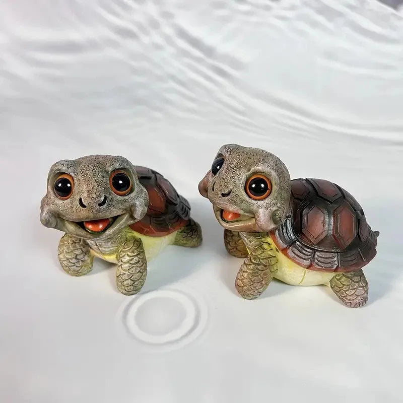 Afralia™ Crawling Turtle Sculpture Resin Decor for Garden, Yard, Balcony, Lawn