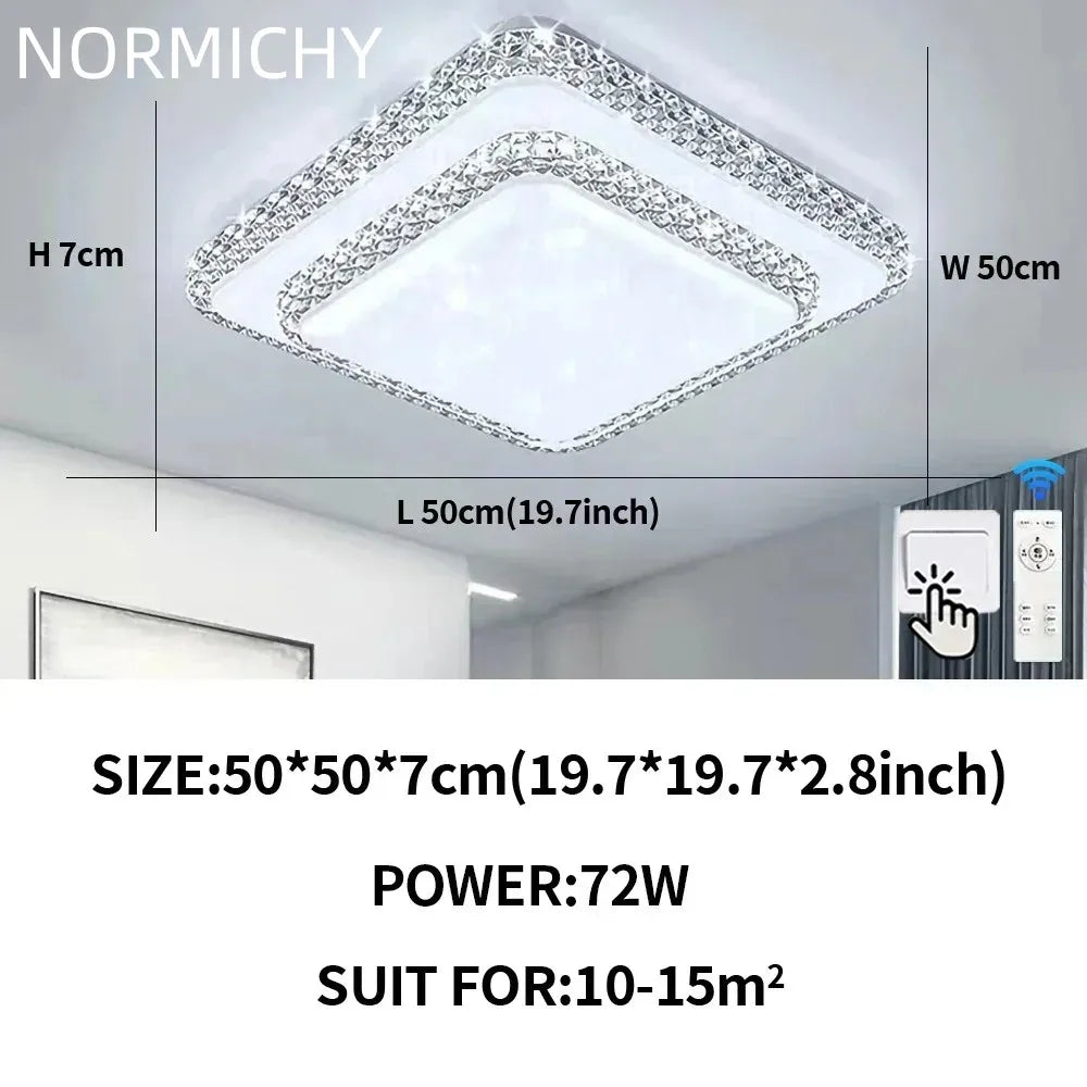 Afralia™ Diamond LED Ceiling Lamp White/Warm Light Modern Simple Design for Home Lighting