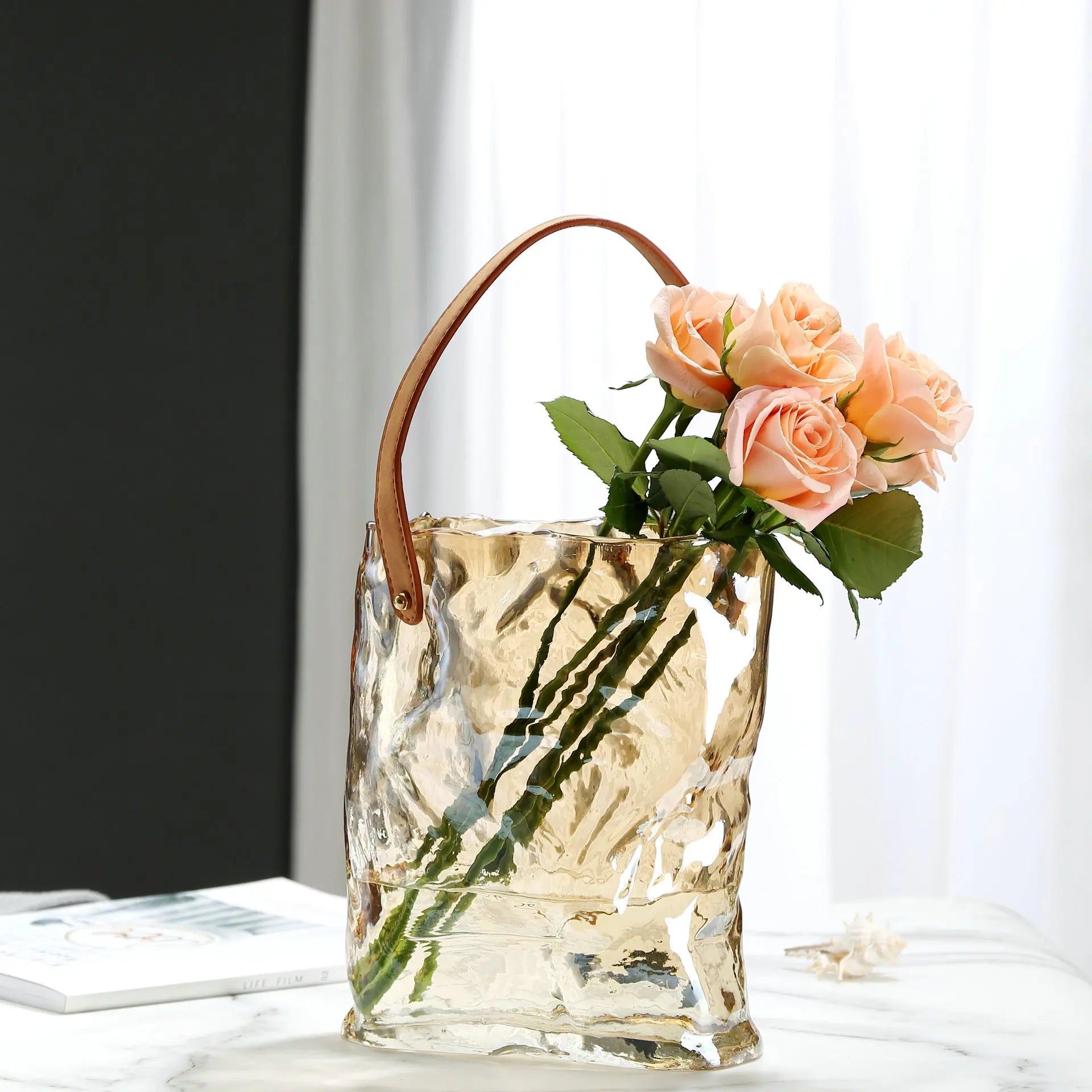 Afralia™ Clear Glass Vase Hydroponic Terrarium Decor Home Flower Accessories