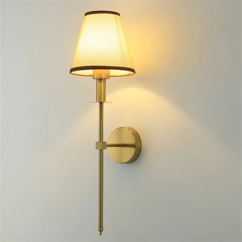 Afralia™ Nordic Fabric Wall Sconce for Bedroom Decor - Elegant Room Lighting Fixture