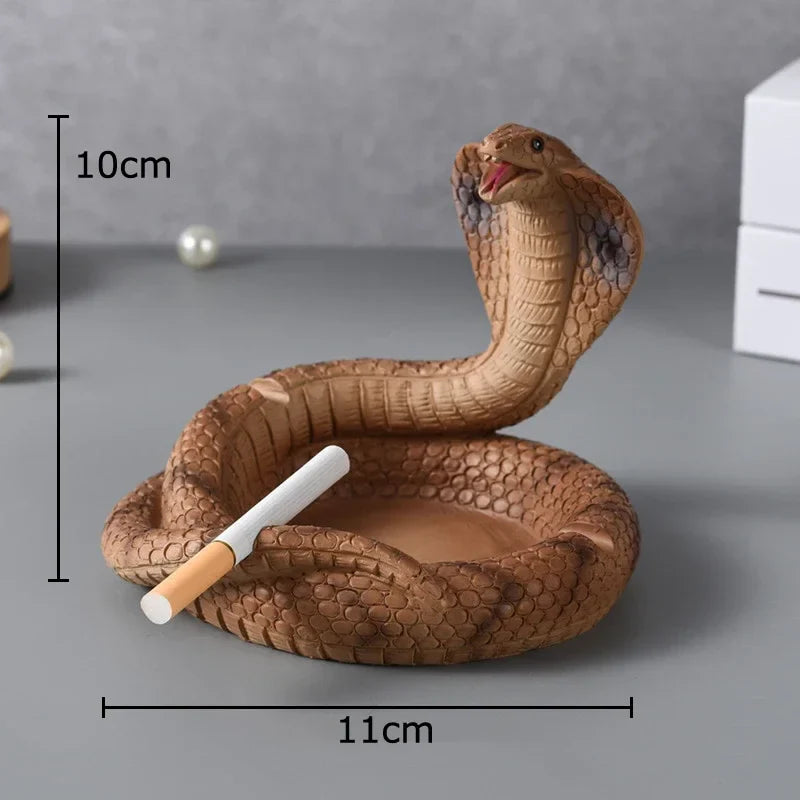 Afralia™ Cobra Ashtray Resin Crafts: Stylish Smoking Accessories for Home and Office