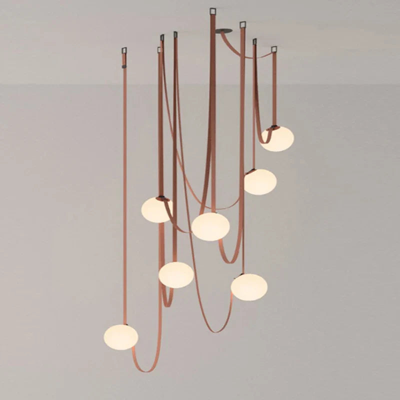 Afralia™ White Glass Chandelier for Modern Living and Dining Spaces