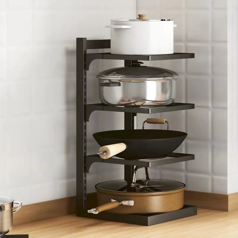 Afralia™ Multi-layer Kitchen Sink Shelf Pot Rack and Organizer for Frying Pan & Rice Cooker
