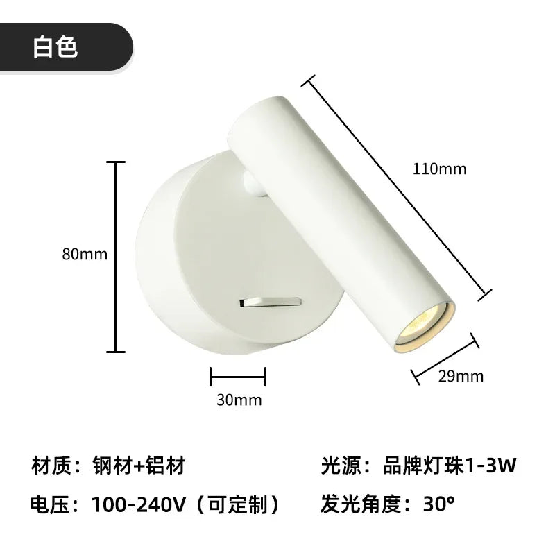 Afralia™ Warm White LED Wall Sconce Light for Bed Headboard Decoration