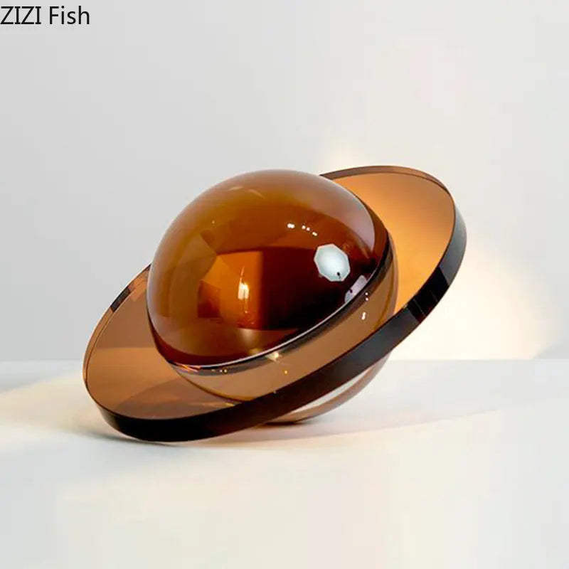 Afralia™ Crystal Planet Sculpture Ornaments: Modern Geometric Desk Decor & Crafts