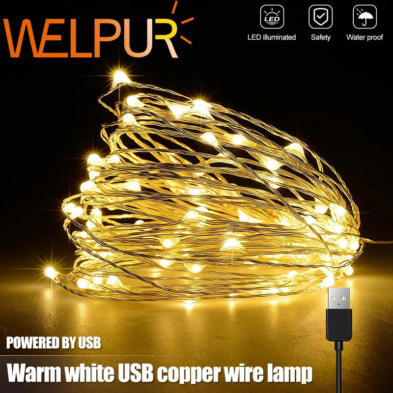 Afralia™ Garland Led String Light for Christmas Wedding Party Decoration