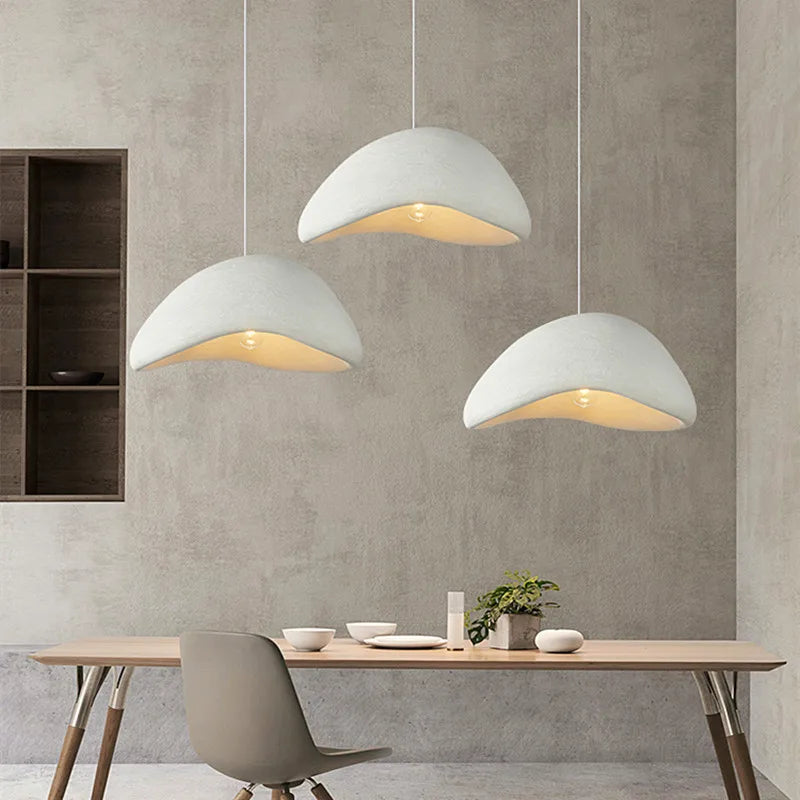 Afralia™ Handmade Wabi Sabi Chandelier Modern LED Pendant Lamp for Nordic Restaurant Island