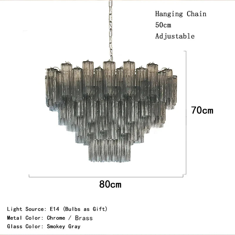 Afralia™ High Glass Ceiling Pendant LED Chandelier for Living Room