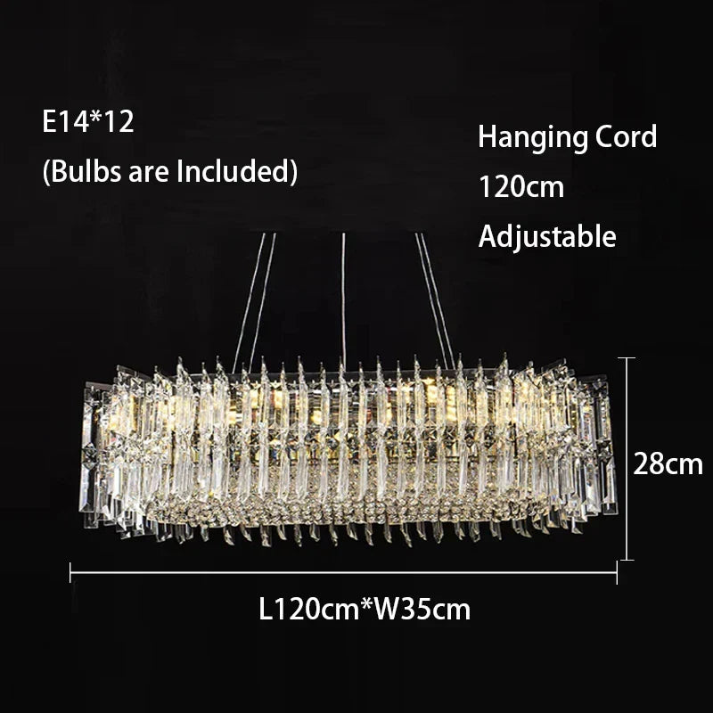 Afralia™ Crystal LED Ceiling Chandeliers Chrome Finish Home Decoration Lighting