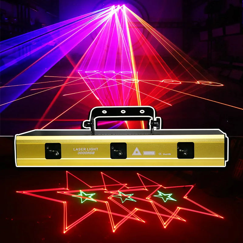 Afralia™ RGB Laser Projector DJ Disco Club Party Lighting