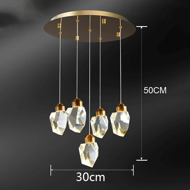 Afralia™ Crystal Chandelier: Luxury Pendant Light for Living and Dining Room