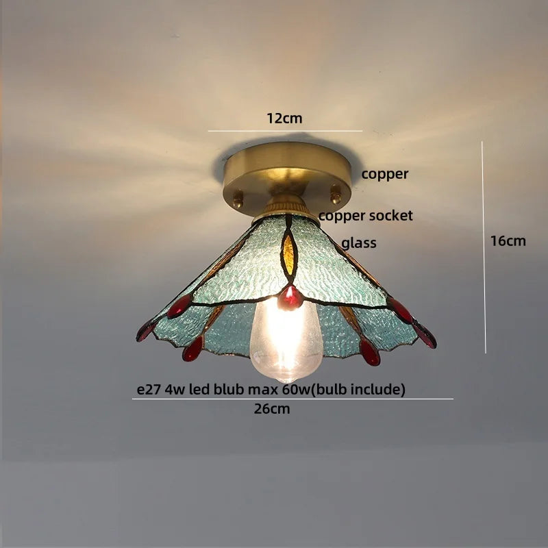 Afralia™ Glass Flower LED Ceiling Lights - Modern Nordic Canopy Lamparas Techo