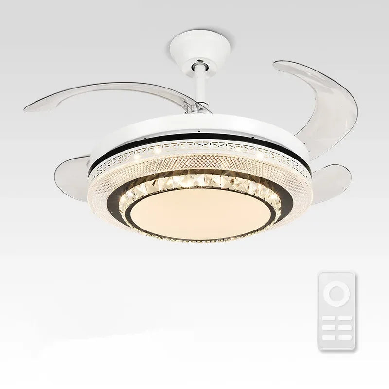 Afralia™ LED Ceiling Fan with Remote Control, Modern ABS Blades, 110V 220V