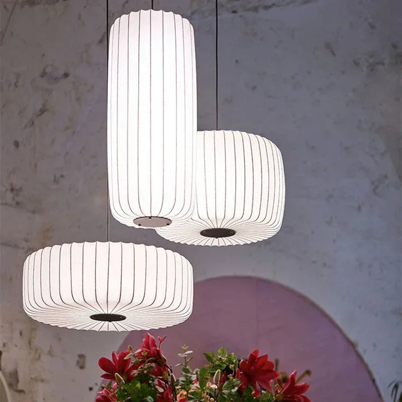 Afralia™ Wabi Sabi Silk Chandelier: Nordic Designer Pendant Lights for Home Decor