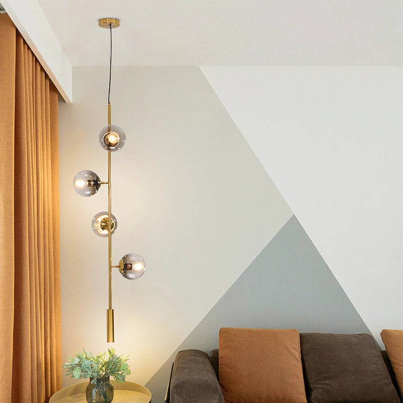 Afralia™ Nordic Glass Ball Pendant Lights - Modern Lustre Fixtures for Dining and Living Rooms