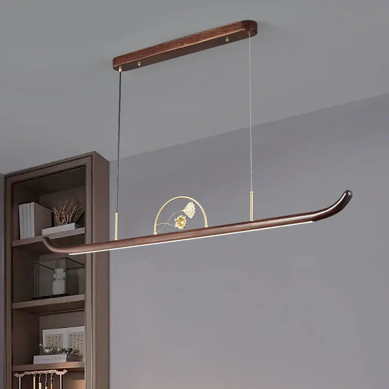 Afralia™ Classic Chinese Solid Wood Pendant Lights Copper Teahouse Bar Retro Lamps