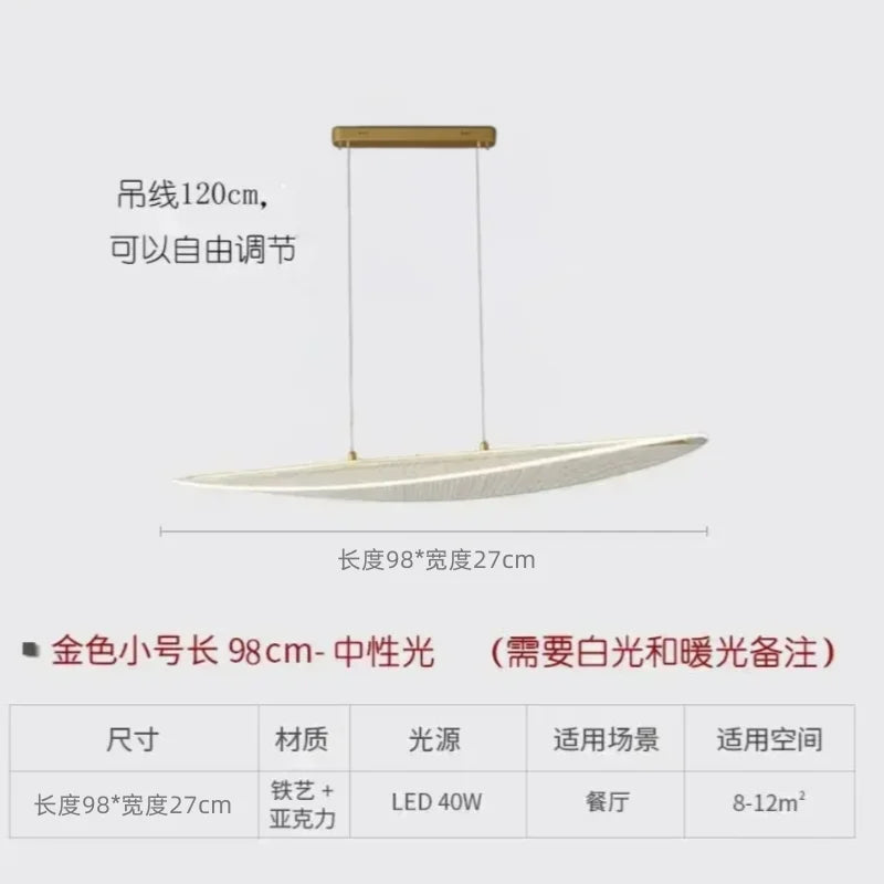 Afralia™ Long Curve LED Chandelier for Living Room Dining Office Decor