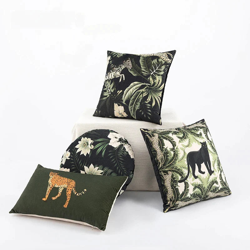 Afralia™ Green Jungle Decor Pillowcases, Premium Cushion Cover - Home Products